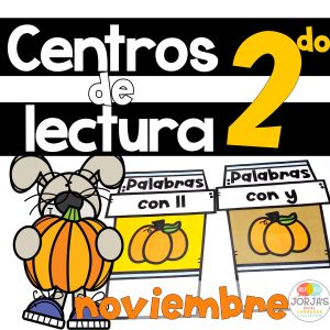 Centros de lectura segundo grado noviembre Actividades Second Grade in Spanish