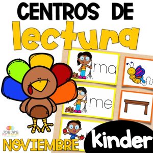Kinder Literacy Centers Spanish Centros de Lectura para Kinder Noviembre