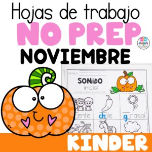 Kinder Hojas de trabajo y actividades lectura matemáticas escritura Calabazas