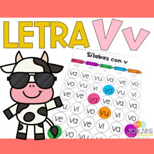 Letra v Sílabas con va ve vi vo vu Hojas de trabajo y actividades