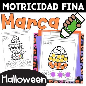 Actividades de Motricidad fina Marca las figuras Halloween Fine Motor Skills