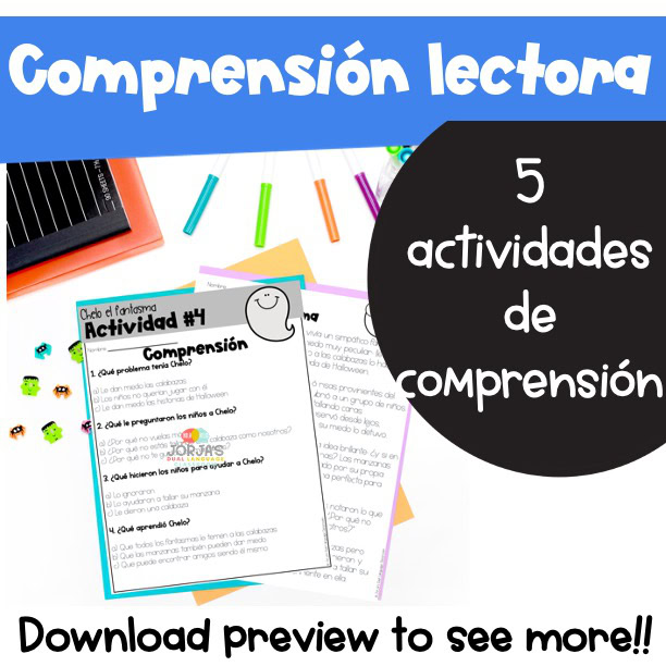 Chelo el fantasma Comprensión de lectura tercero TEMA 3rd Grade Spanish - Image 3