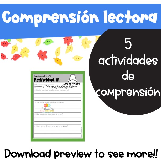 Comprensión lectora para tercer grado 3rd grade Spanish Reading Comprehension - Image 3