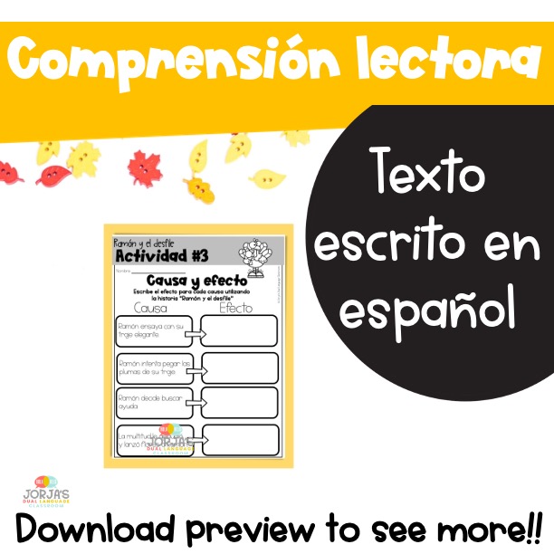 Comprensión lectora para tercer grado 3rd grade Spanish Reading Comprehension - Image 4