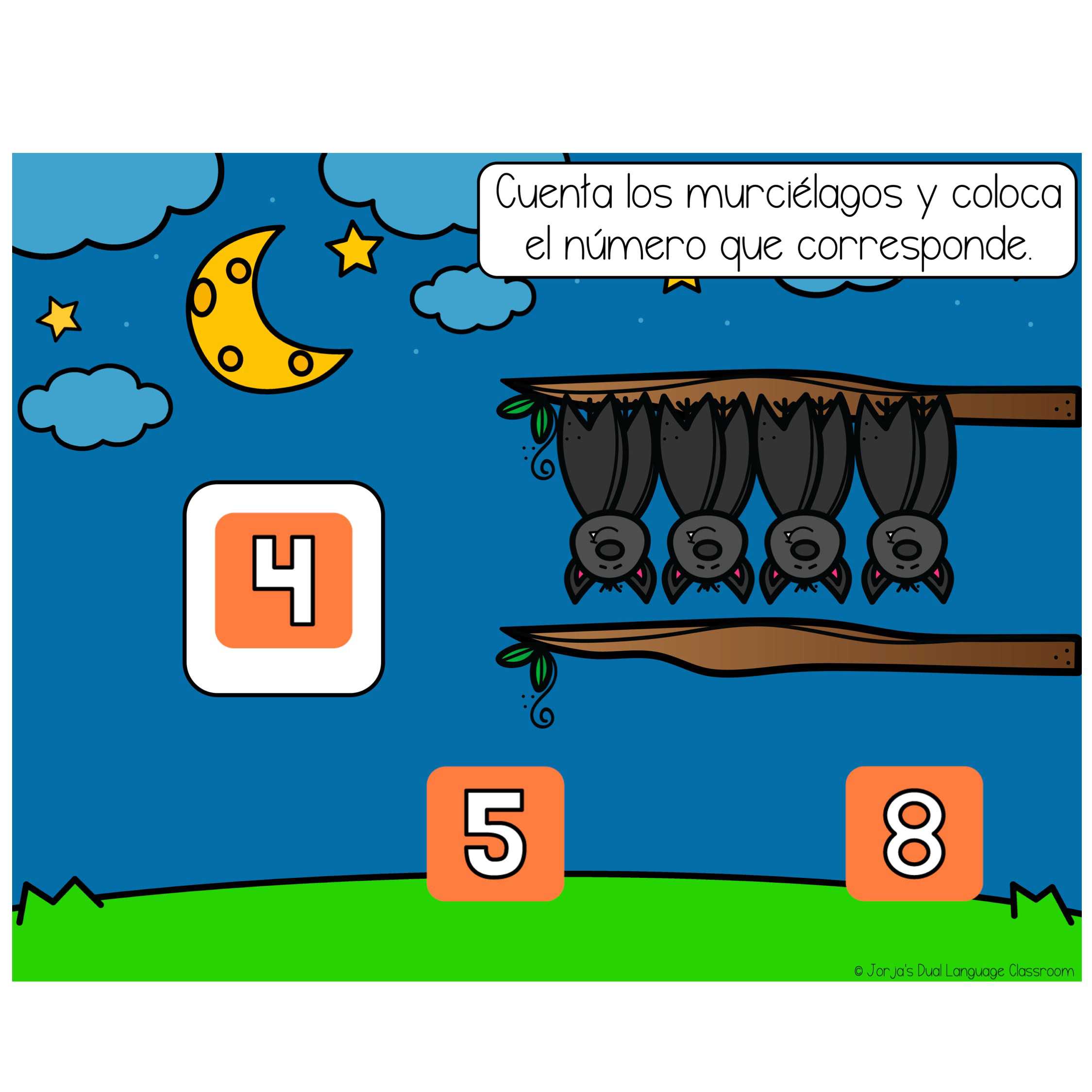 Actividades Matemáticas digitales kinder octubre Digital in Spanish Números - Image 3