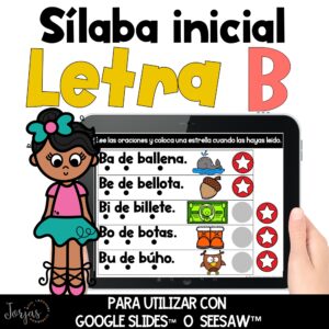 Letra B Digital Actividades para Seesaw™ y Google Slides™ en español