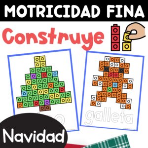 Christmas in Spanish Navidad Christmas Pattern Blocks Mats Fine Motor Skills