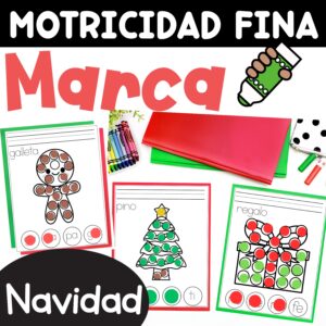 Christmas Dot Marker in Spanish Worksheets Navidad Actividades en español
