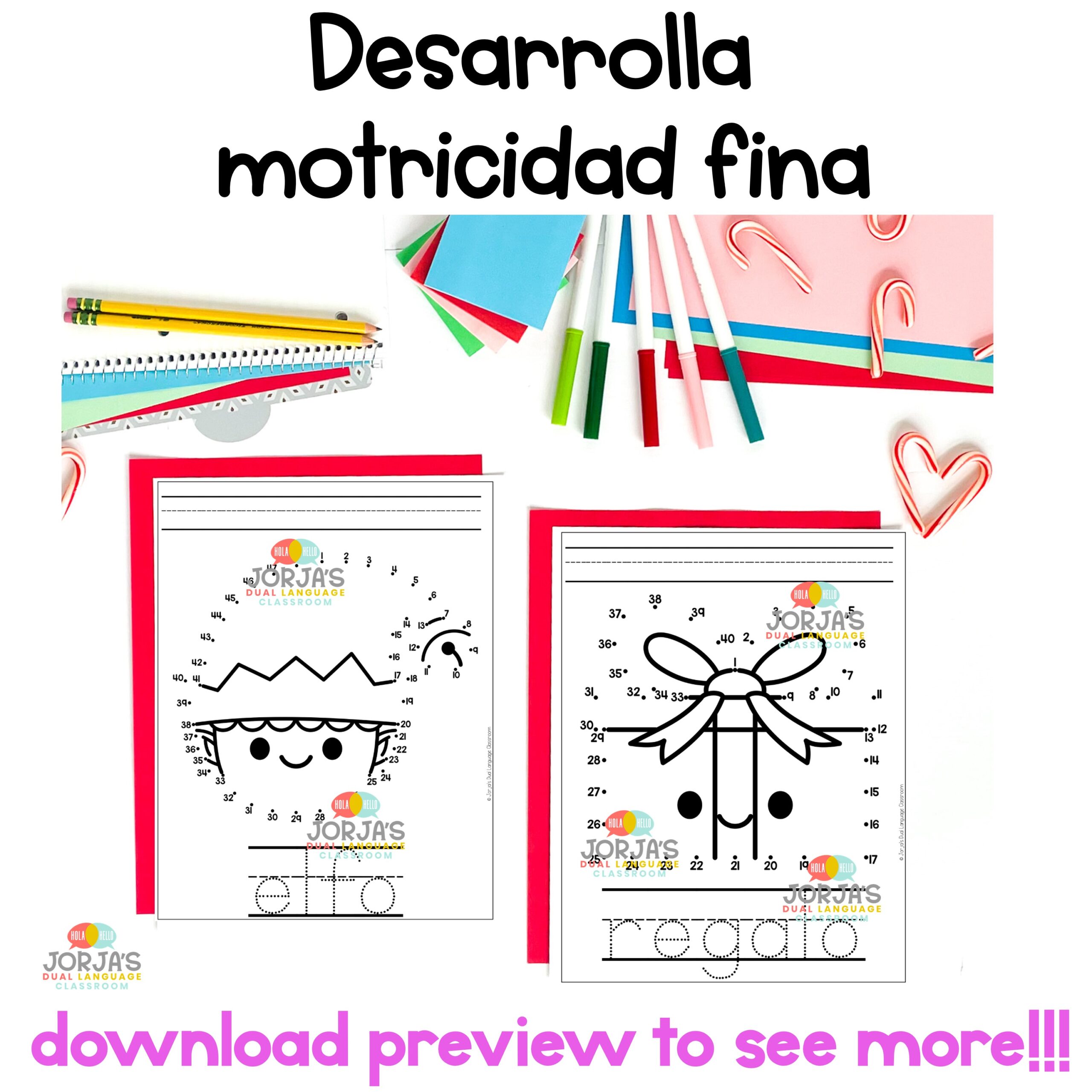 Christmas in Spanish Ejercicios Connect the dots in Spanish Navidad en español - Image 2