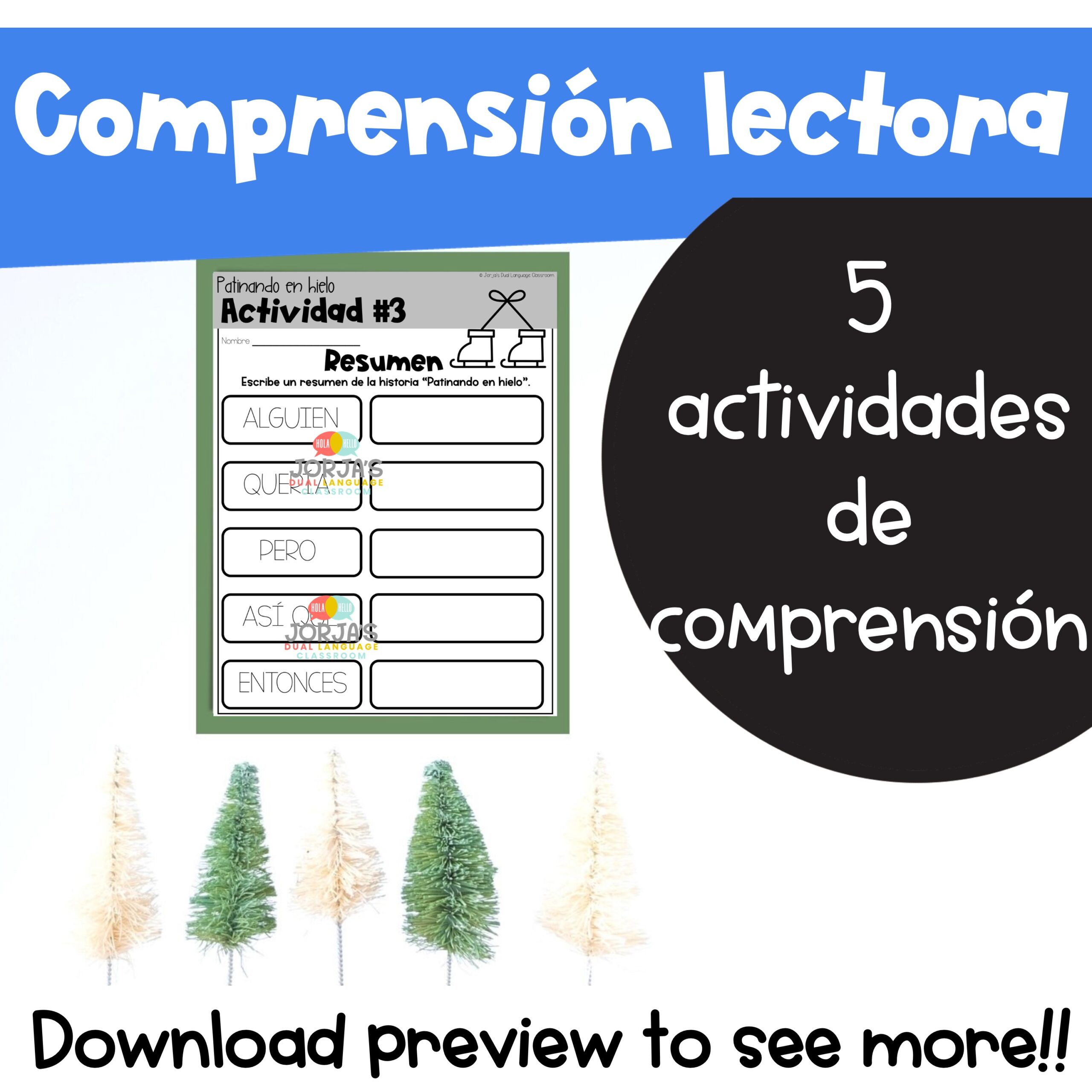 Patinando en hielo Texto de comprensión tercer grado Third Grade in Spanish - Image 3