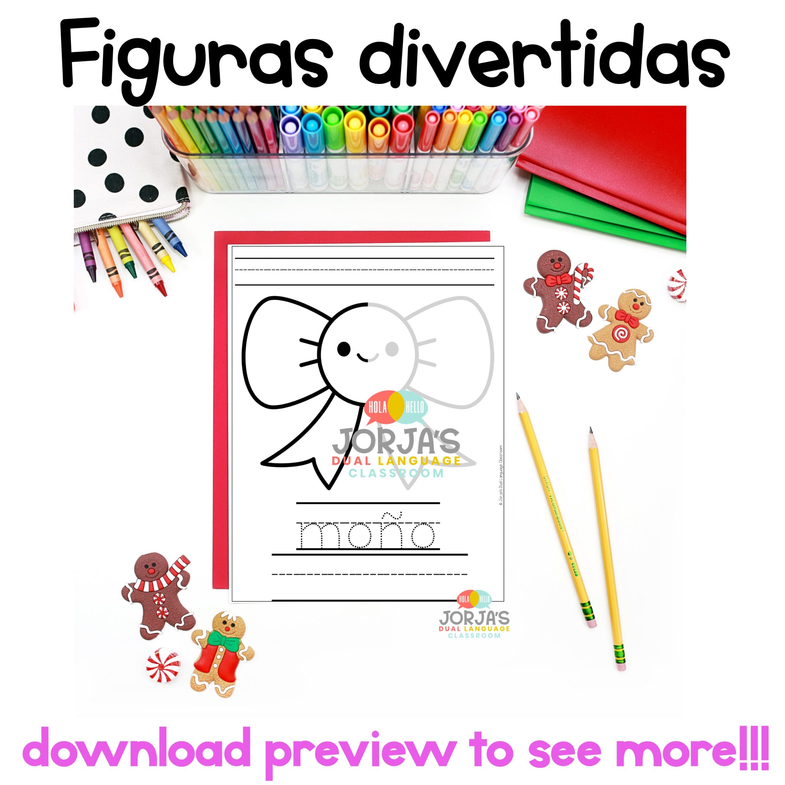Navidad Actividades Christmas in Spanish Fine Motor Skills Completa la figura - Image 4