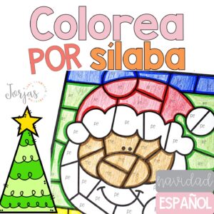 Navidad Silabas con e en español Actividades de Navidad Christmas in Spanish