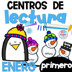First Grade Literacy Centers Spanish January Centros de lectura primer grado