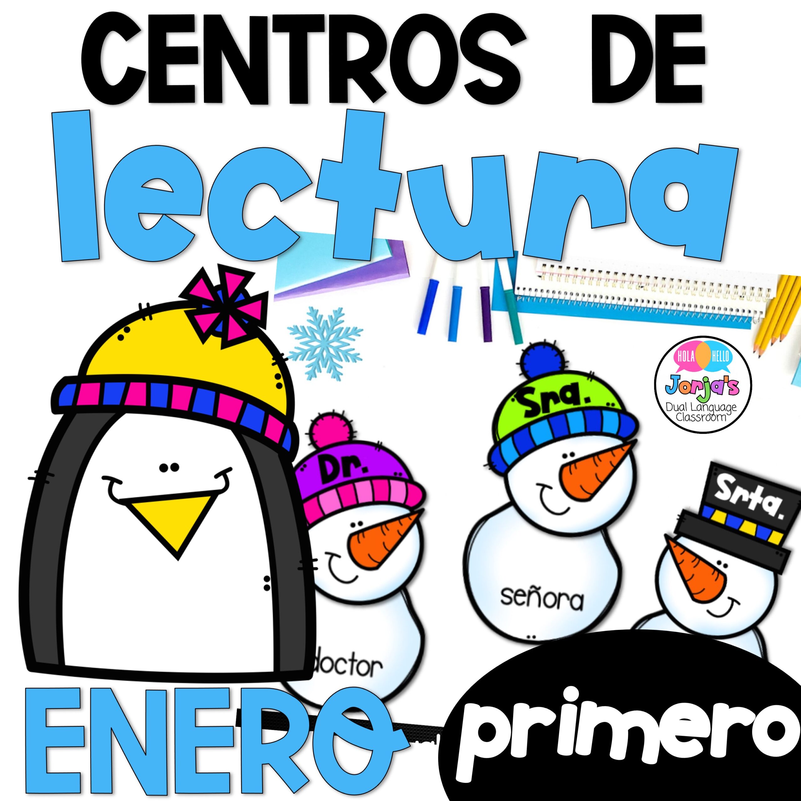 First Grade Literacy Centers Spanish January Centros de lectura primer grado