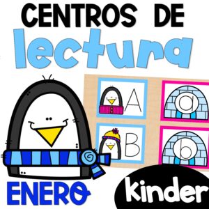 Kinder Literacy Centers Spanish January Centros de lectura enero Actividades