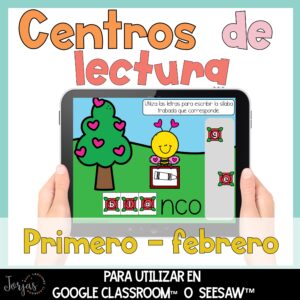 Primer Grado DIGITAL lectura febrero Google Slides en español Silabas trabadas