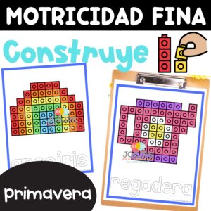 Motricidad fina Construye con bloques Actividades Primavera in Spanish Spring