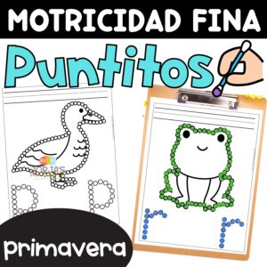 Motricidad fina Puntitos Primavera actividades Spring in Spanish Activities