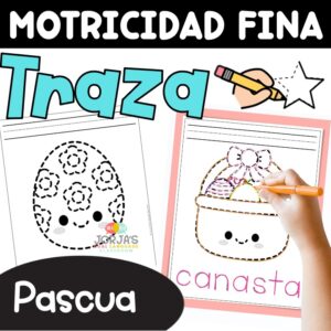 Motricidad fina Traza Ejercicios Easter in Spanish Fine Motor Skills activities