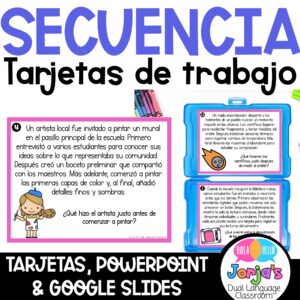 Secuencia de eventos Sequence of events Task Cards in Spanish Tarjetas
