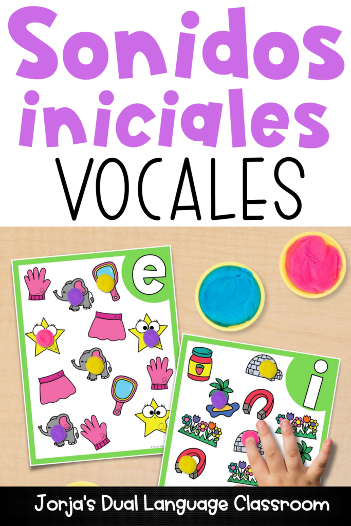 Sonidos iniciales con vocales: actividades y centros de fonética para kindergarten y prek