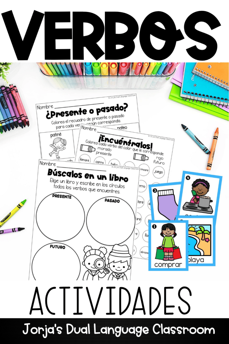 Actividades de verbos para niños - Jorja's Dual Language Classroom