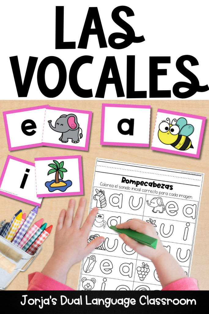 Sonidos iniciales con vocales: actividades y centros de fonética para kindergarten y prek