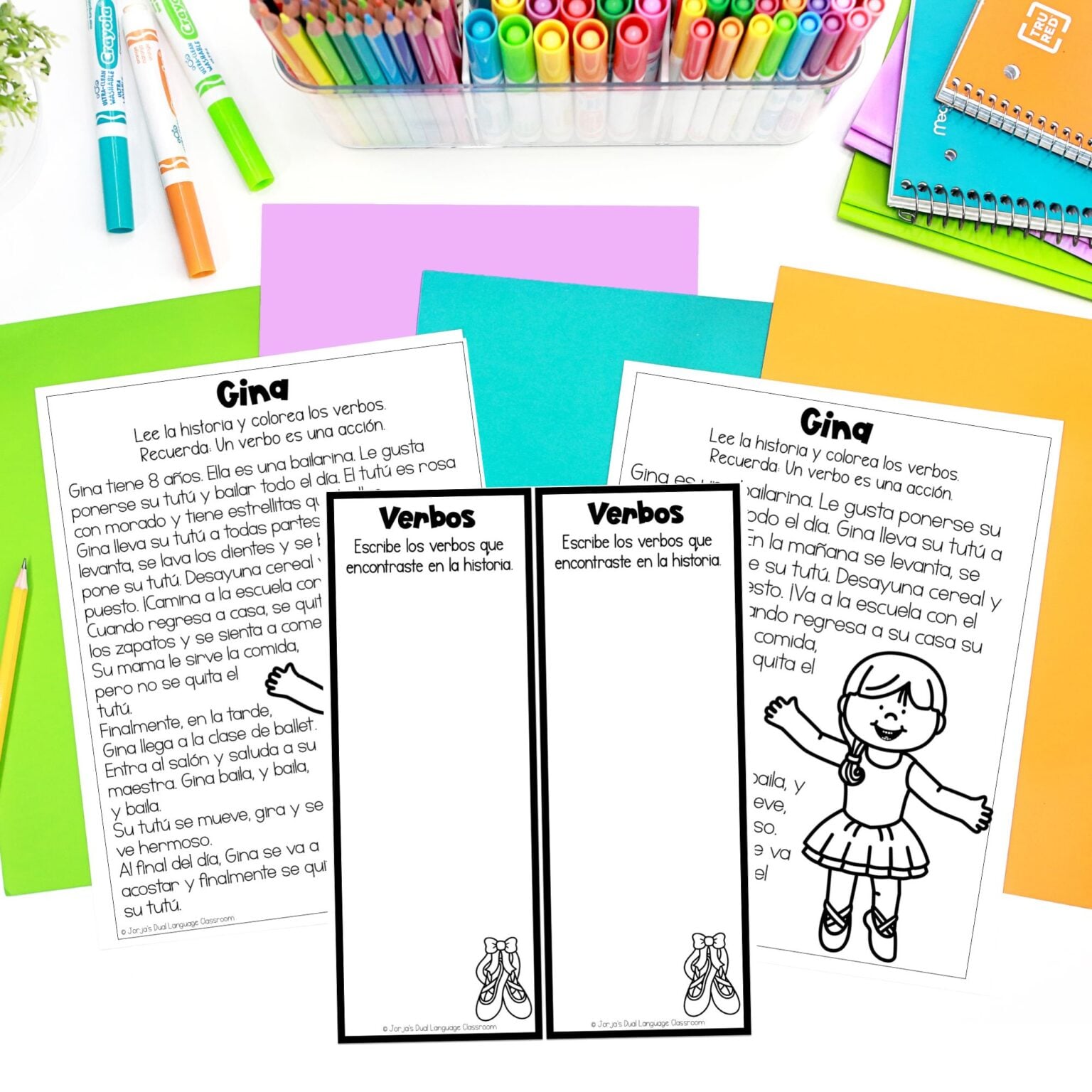 Actividades de verbos para niños - Jorja's Dual Language Classroom