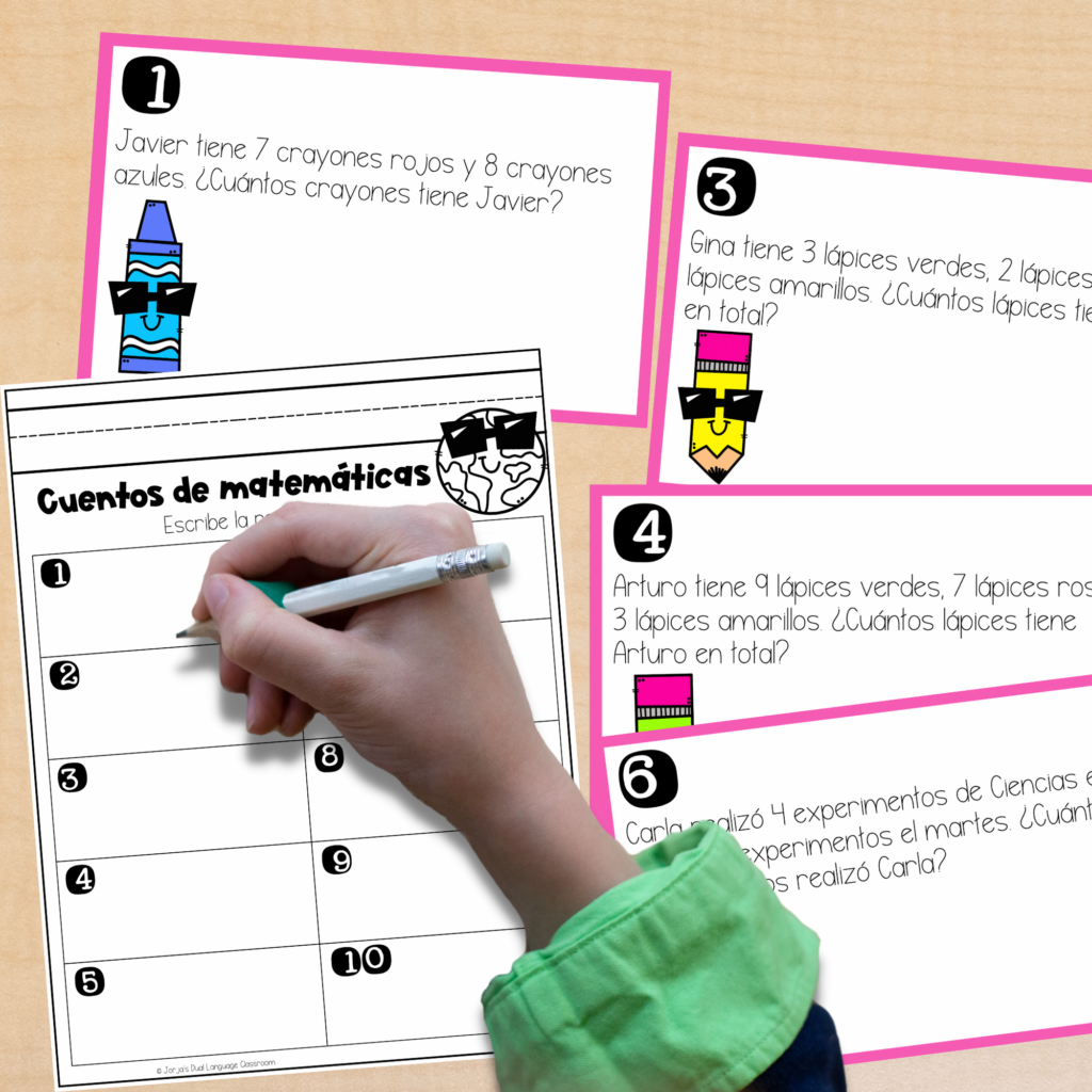 word-problems-in-spanish-actividades-espanol