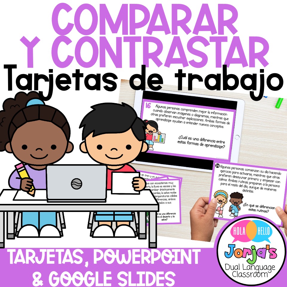 comparar-contrastar-task-cards-spanish