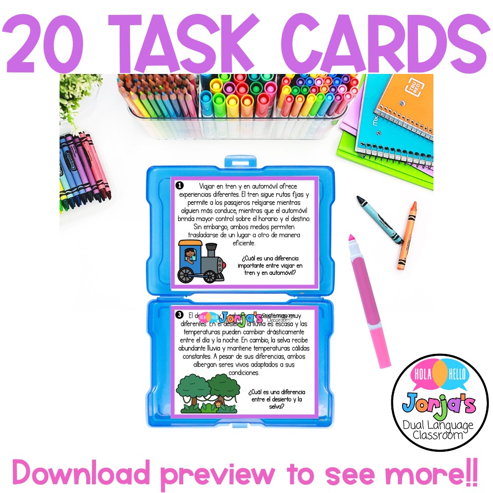 Comparar y contrastar TASK CARDS - Image 2