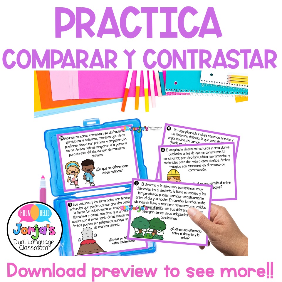 Comparar y contrastar TASK CARDS - Image 3