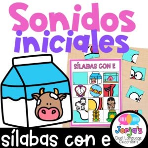 Sílabas con e Actividades Centros de fonética Sílabas iniciales