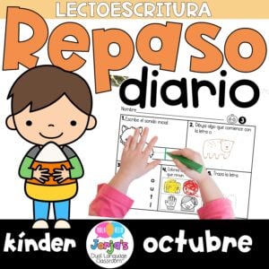 kinder lectura repaso diario octubre