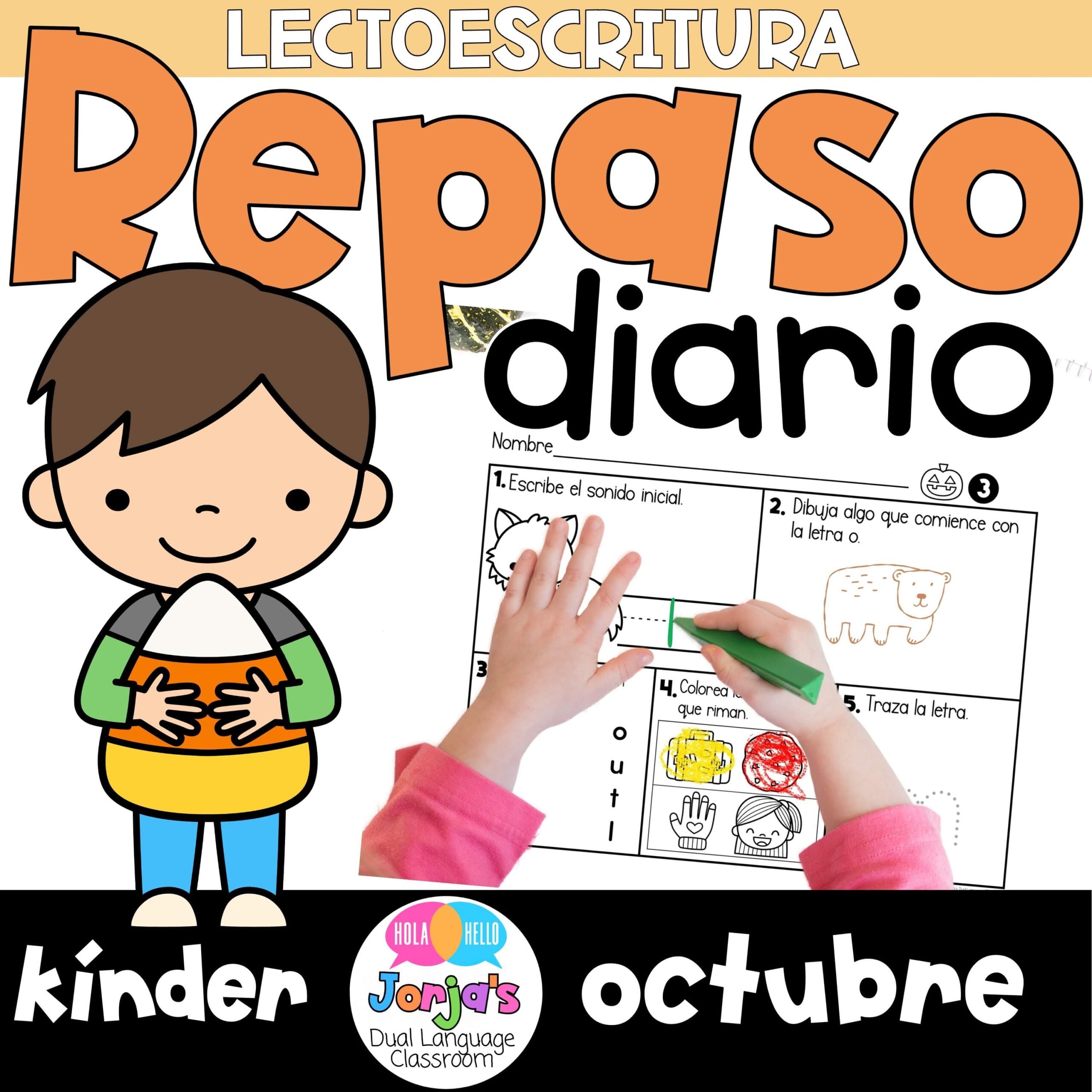 kinder lectura repaso diario octubre