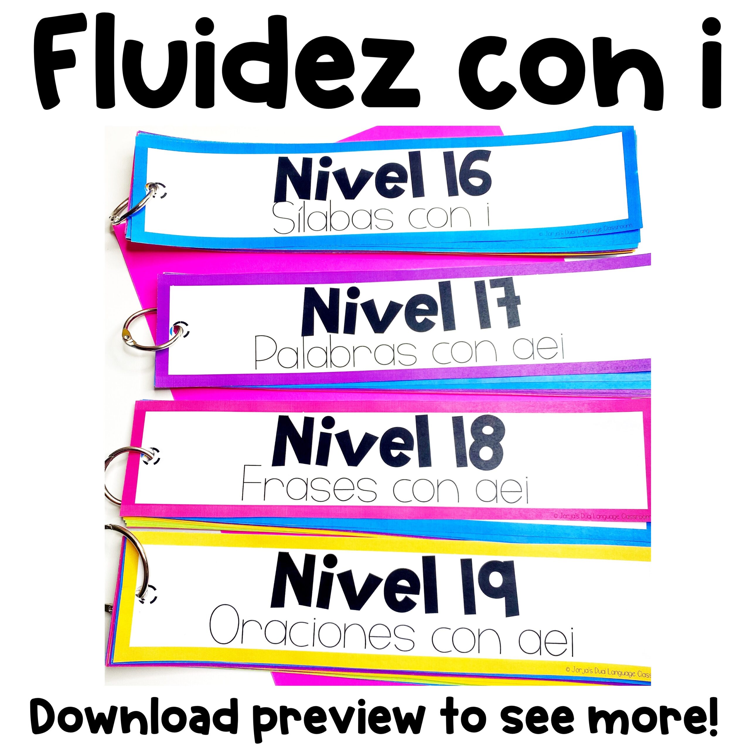 Lectura para Kindergarten Fluidez de Silabas en espanol con i Spanish sílabas - Image 2