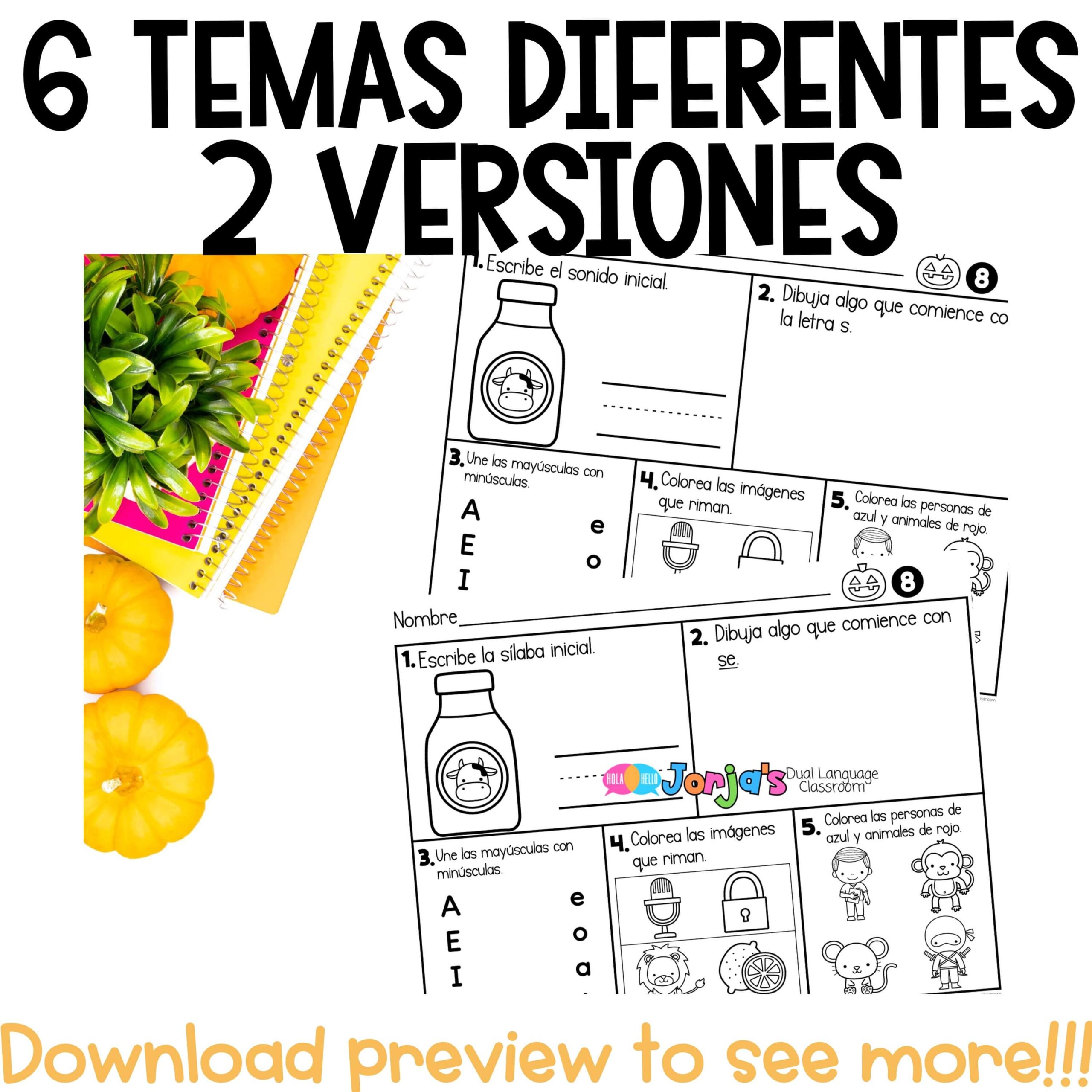 Repaso de lectura Kinder Octubre Literacy Review Kinder in Spanish - Image 3