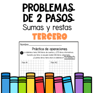 two step problem math third grade spanish